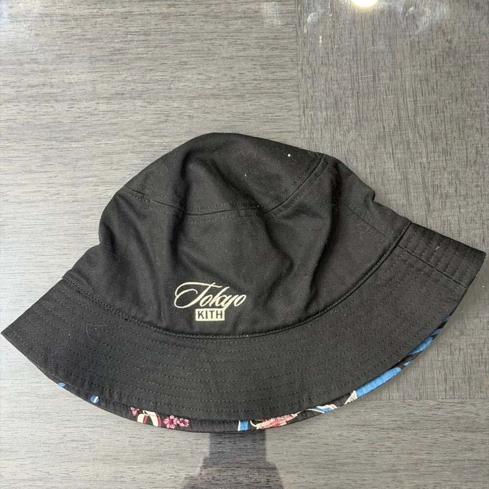 Kith Tokyo Reversible Bucket Hat Black Map Print